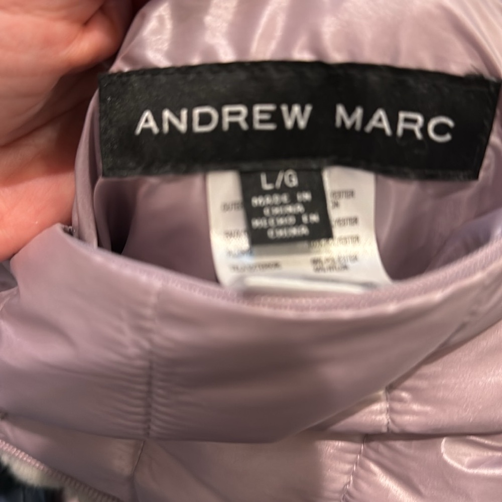 Andrew Mark Lavender Reversible Puffer Coat View 6
